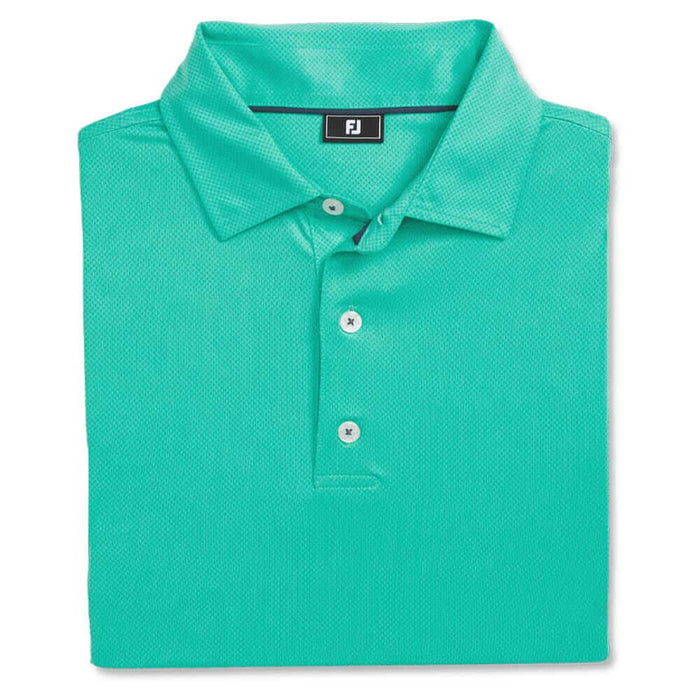 FootJoy Tonal Dot Lisle Golf Polo Previous Season Style Emerald - 26 Men