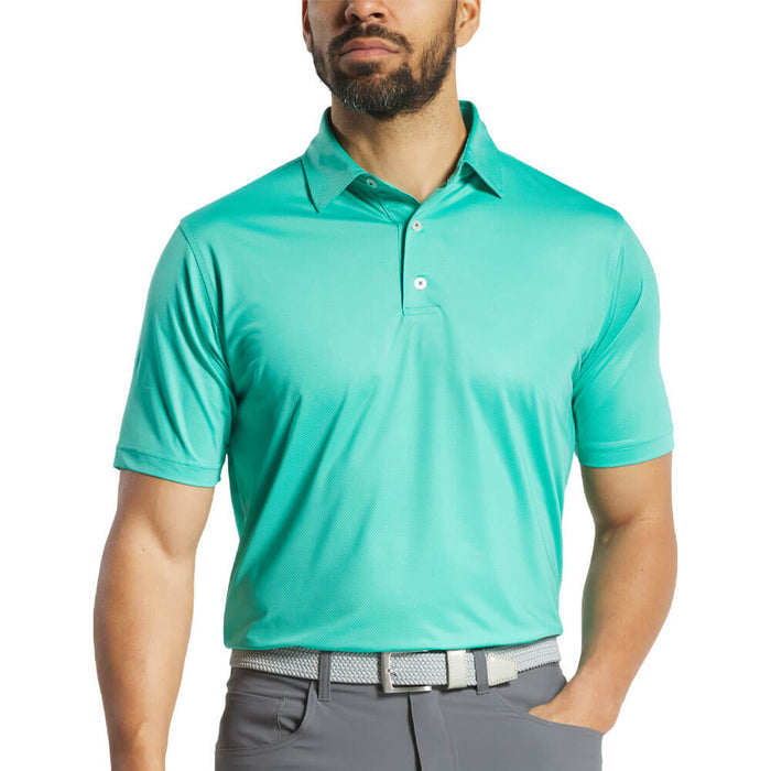 FootJoy Tonal Dot Lisle Golf Polo Previous Season Style Emerald - 26 Men