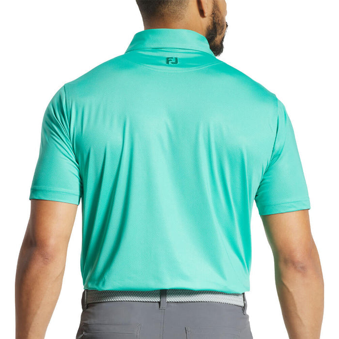 FootJoy Tonal Dot Lisle Golf Polo Previous Season Style Emerald - 26 Men