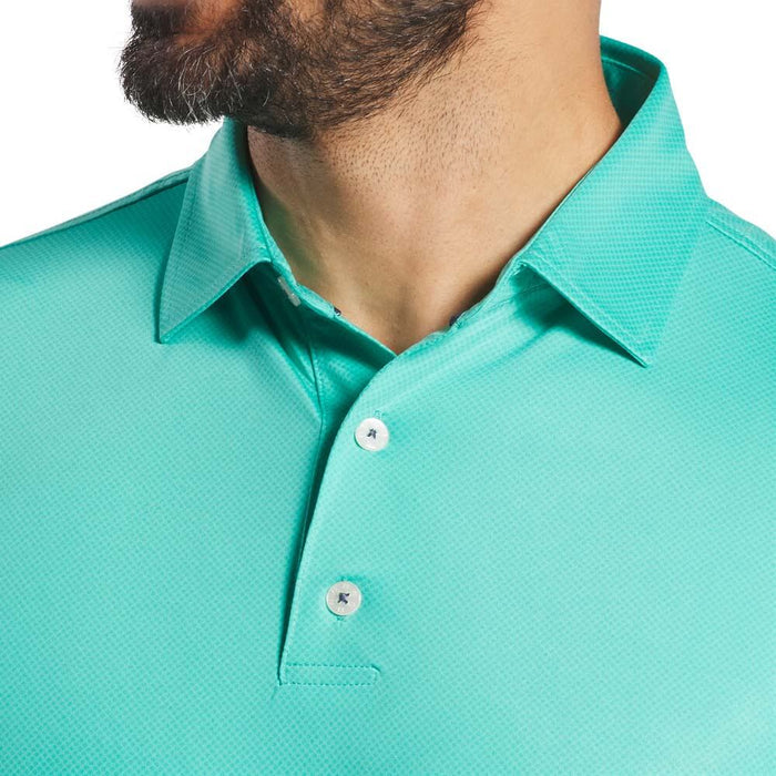 FootJoy Tonal Dot Lisle Golf Polo Previous Season Style Emerald - 26 Men