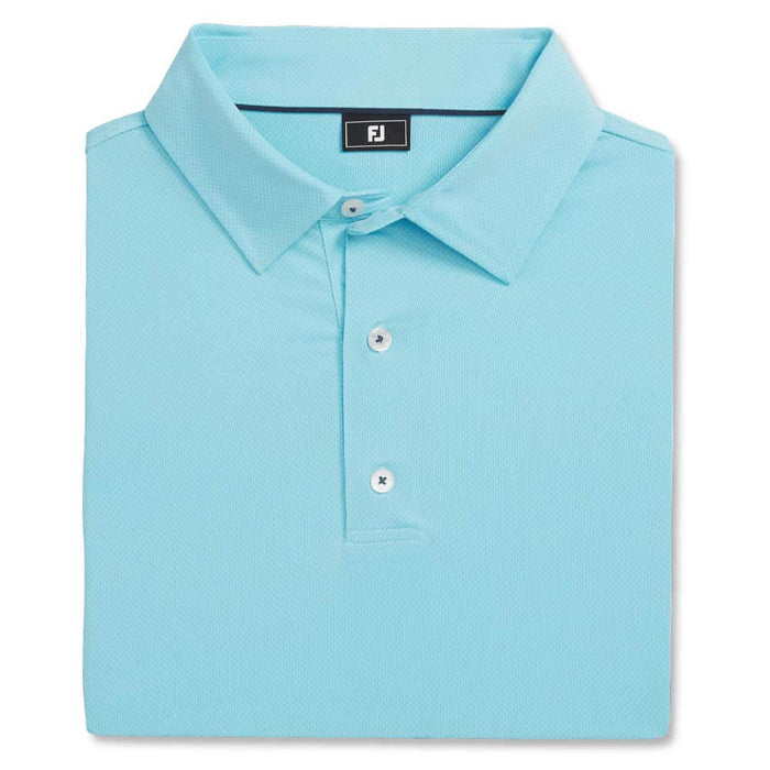 FootJoy Tonal Dot Lisle Golf Polo Previous Season Style Light Blue - 26 Men