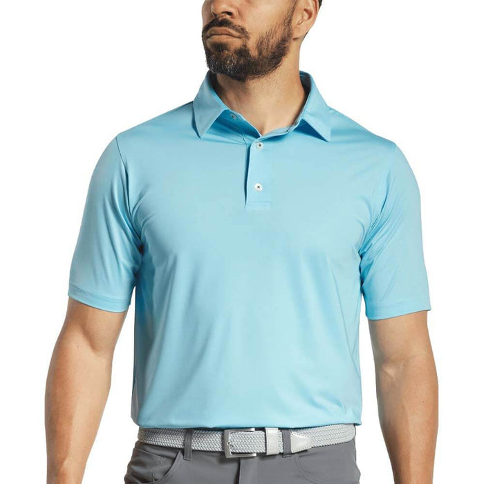 FootJoy Tonal Dot Lisle Golf Polo Previous Season Style Light Blue - 26 Men