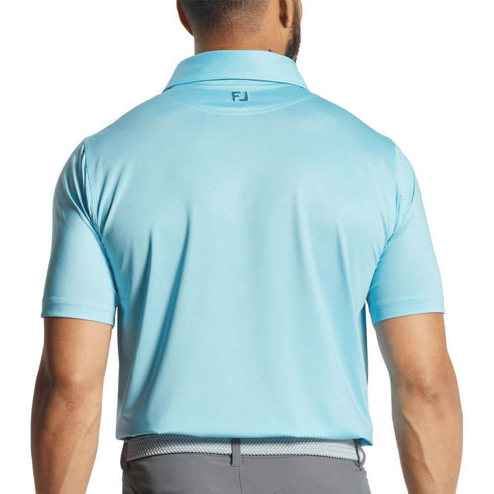 FootJoy Tonal Dot Lisle Golf Polo Previous Season Style Light Blue - 26 Men