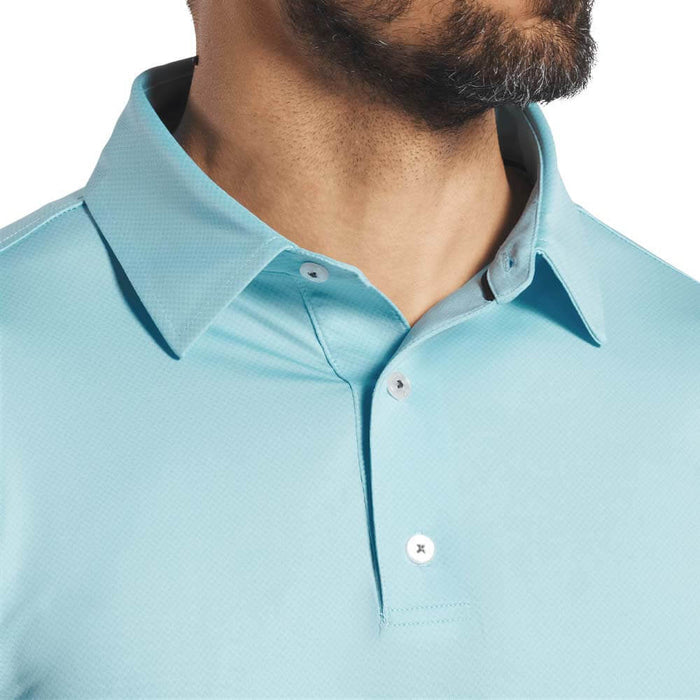 FootJoy Tonal Dot Lisle Golf Polo Previous Season Style Light Blue - 26 Men