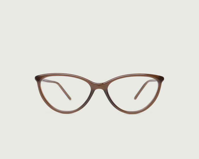 Walnut::Fran Eyeglasses cateye brown recycled polyester front