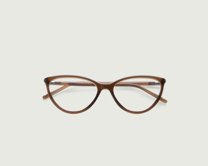 Walnut::Fran Eyeglasses cateye brown recycled polyester top