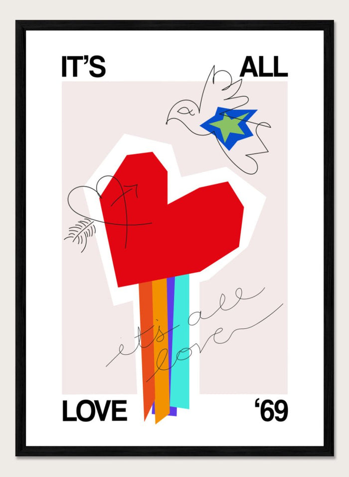 A4/8x12 inches (Framing Available) / Black Wood Frame