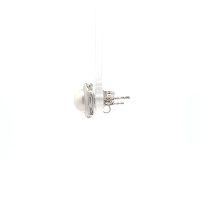 Freshwater Pearl Sterling Silver Stud Earrings