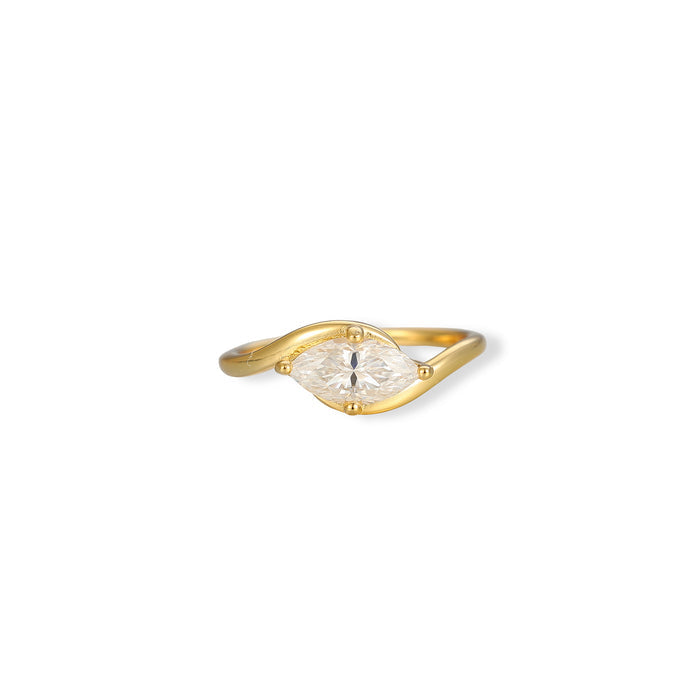 Friedlina 14K Gold Marquise Moissanite Ring Set