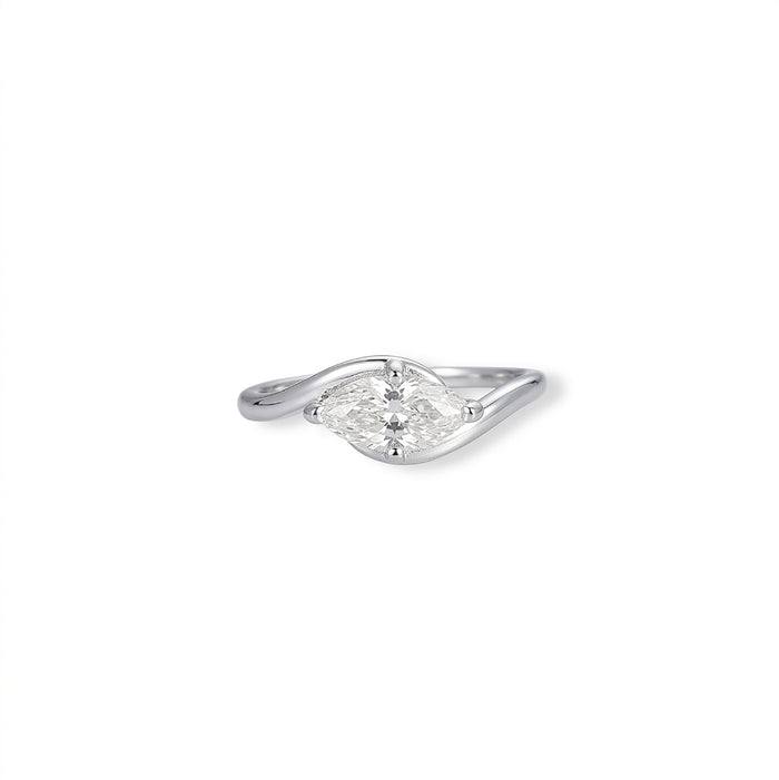 Friedlina 14K Gold Marquise Moissanite Ring Set
