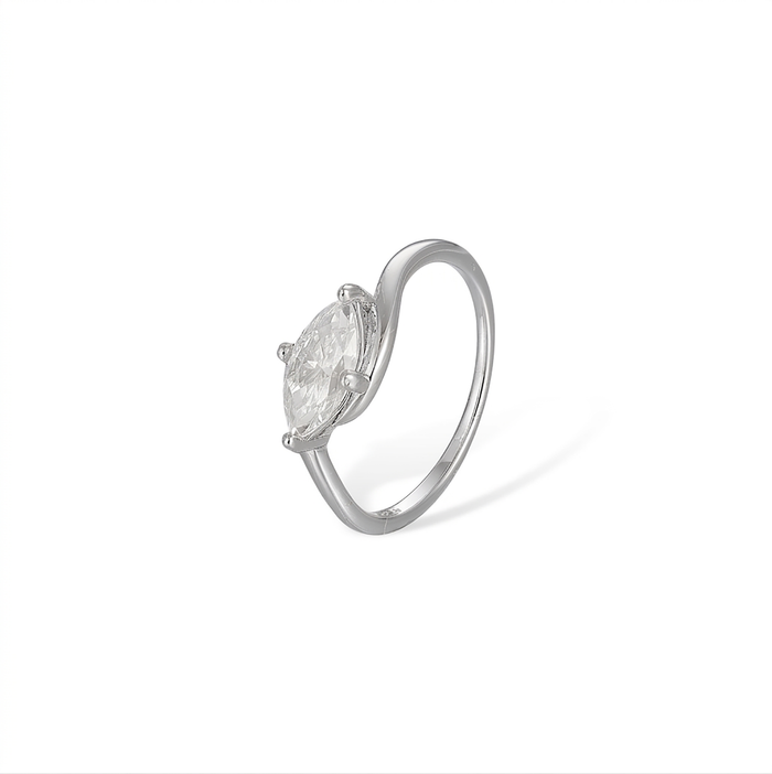 Friedlina 14K Gold Marquise Moissanite Ring Set