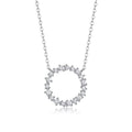 Garance White Hollow Circular Necklace
