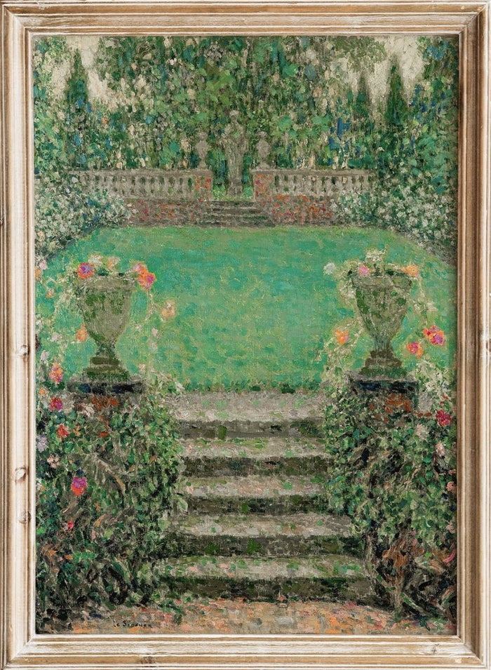 "Garden Steps, Gerberoy" Art Print_Sugar & Canvas_Henri Le Sidaner