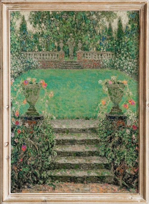"Garden Steps, Gerberoy" Art Print_Sugar & Canvas_Henri Le Sidaner