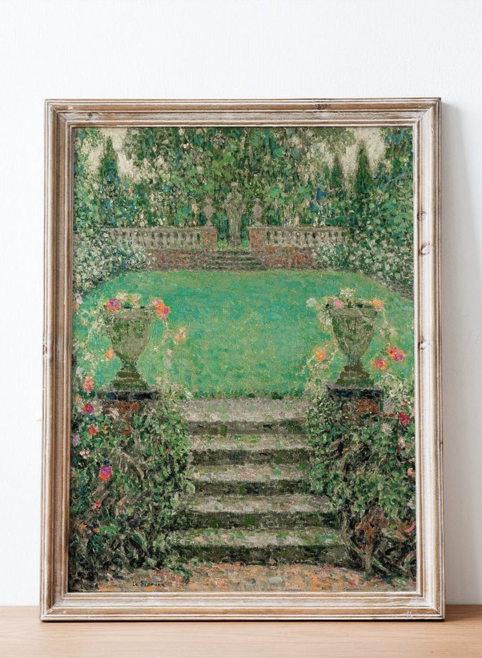 "Garden Steps, Gerberoy" Art Print_Sugar & Canvas_Henri Le Sidaner
