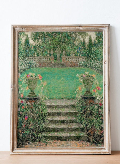 "Garden Steps, Gerberoy" Art Print_Sugar & Canvas_Henri Le Sidaner