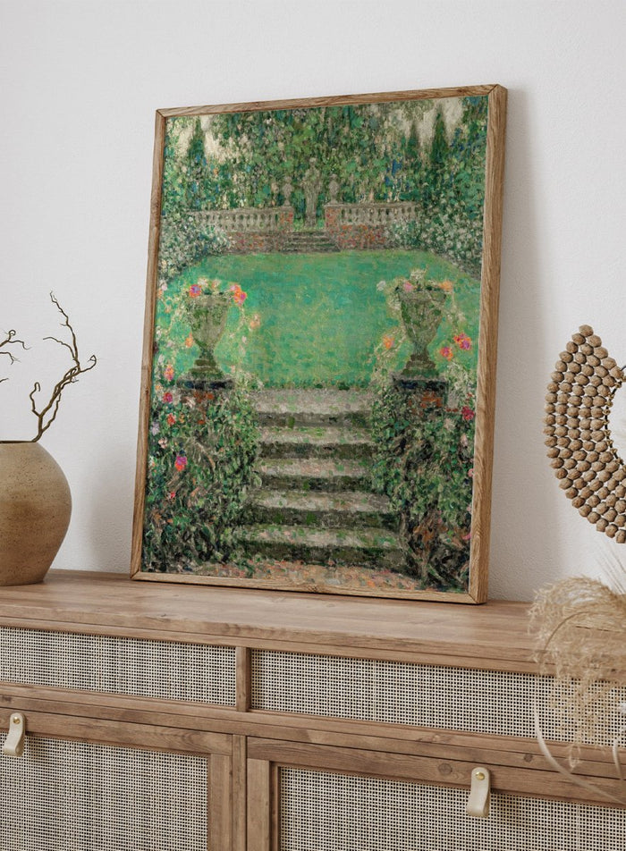 "Garden Steps, Gerberoy" Art Print_Sugar & Canvas_Henri Le Sidaner