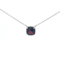 Garnet Sterling Silver Pendant Necklace