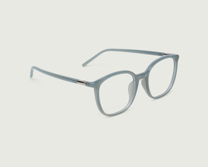 Aspen::Gatsby Eyeglasses square blue recycled polyester front diagonal