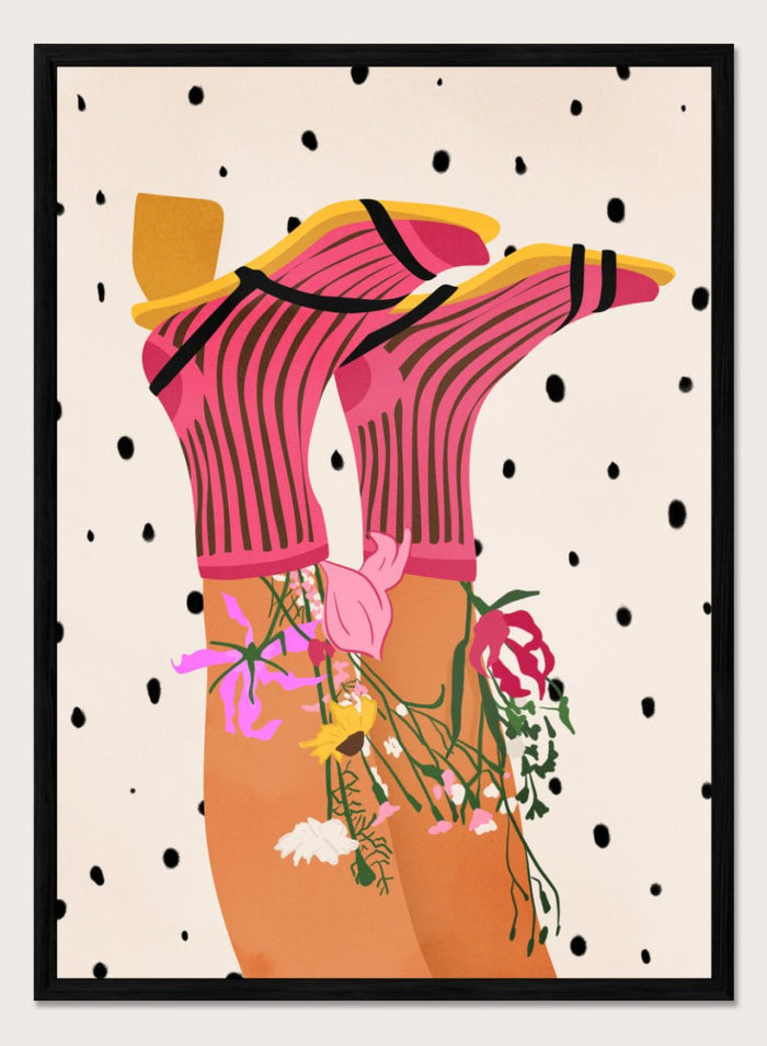 A4/8x12 inches (Framing Available) / Black Wood Frame