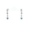 Geometric Cubic Zirconia Drop Earrings