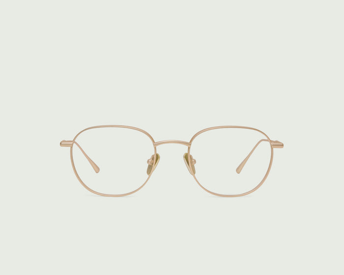 Aura::Georgie Eyeglasses round gold  titanium front