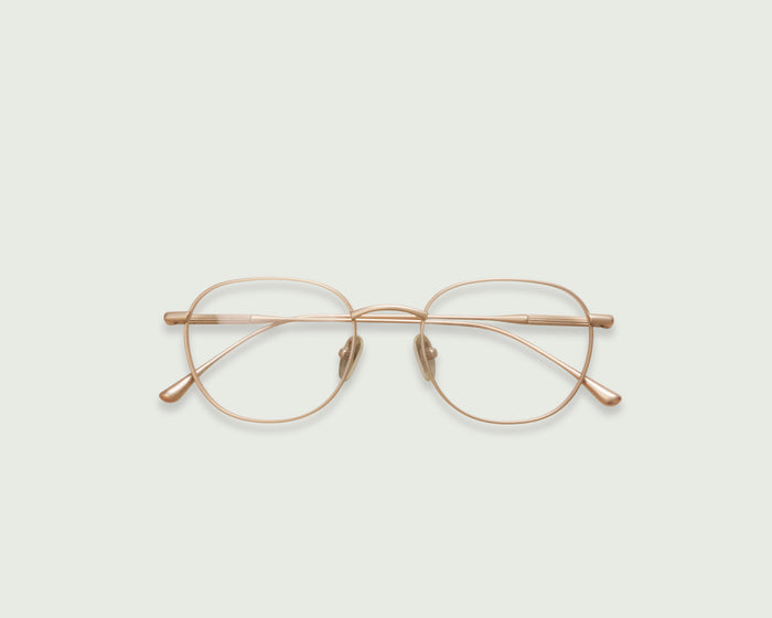 Aura::Georgie Eyeglasses round gold  titanium top