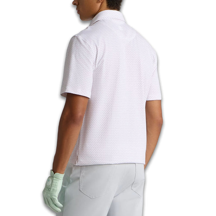 Gfore All Play Spade Geo Stretch Knit Golf Polo (with Gfore Emblem) Snow/Dark Plum - FA26 Men