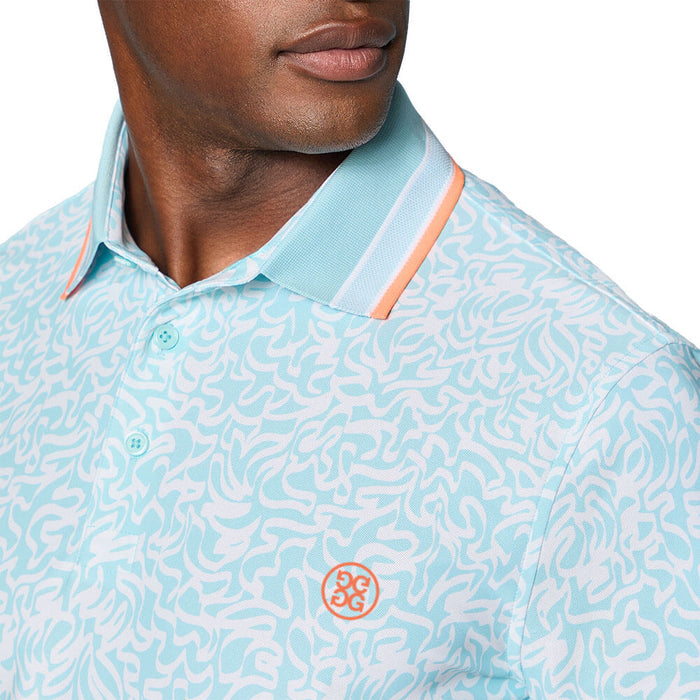 Gfore Scribble Tech Jersey Golf Polo (with Gfore Emblem) Cenote - SP26 Men