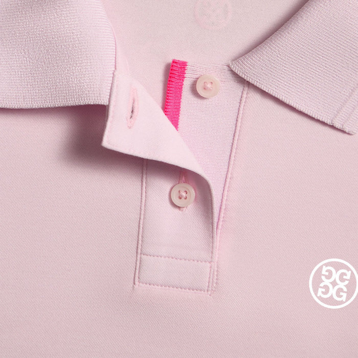 Gfore Tux Quarter Zip Boxy Golf Polo (with Gfore Emblem) Blush - SP26 Women