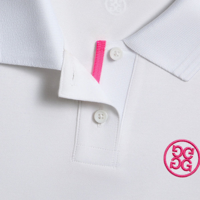 Gfore Tux Quarter Zip Boxy Golf Polo (with Gfore Emblem) Snow - SP26 Women