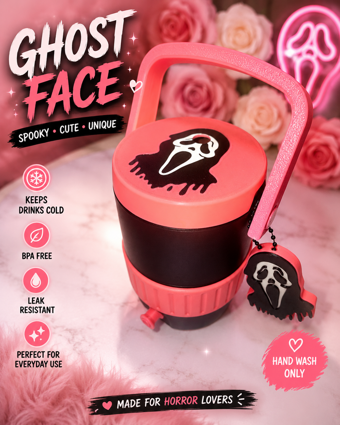 Ghost face can cooler with opener