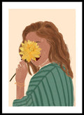 'Girl in Green Stripes' Aesthetic Art Print_Sugar & Canvas_Sugar & Canvas
