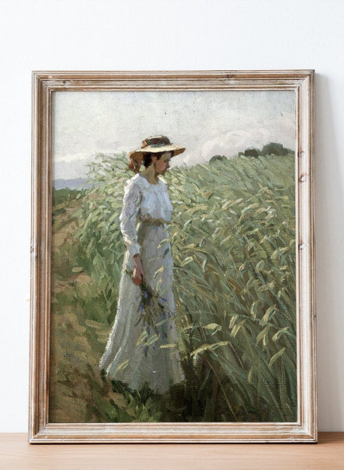 "Girl in the Wheat Field" Art Print_Sugar & Canvas_Bernhard Klinckerfuß