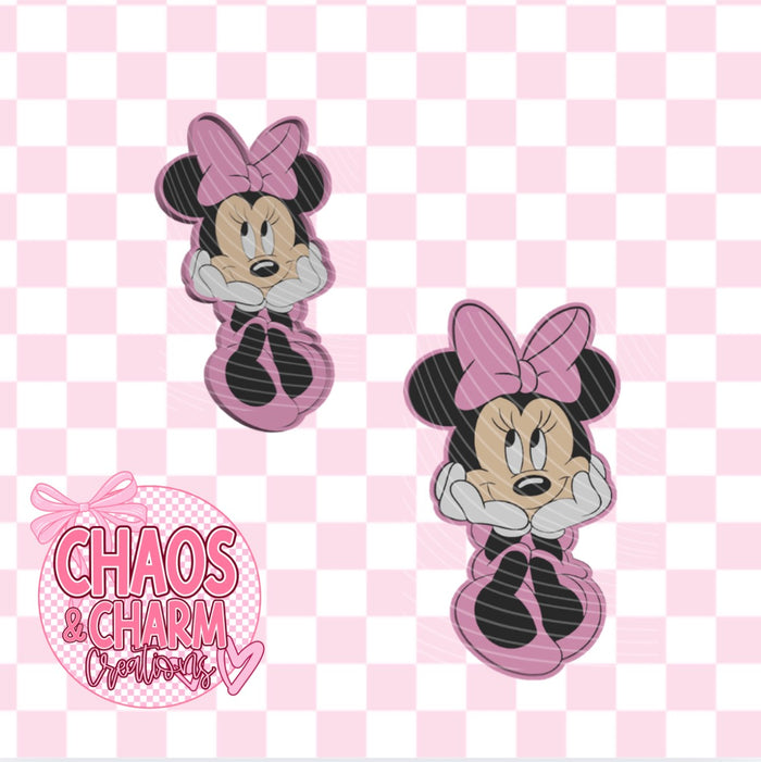 Girl Mouse with Bow  Mini Tray