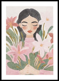 'Girl with Lilies' Aesthetic Art Print_Sugar & Canvas_Sugar & Canvas