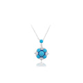 Gisalind Blue Floral Turquoise Necklace