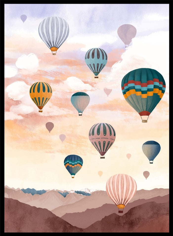 Goed Blauw - Air Balloons Sky Art Print
