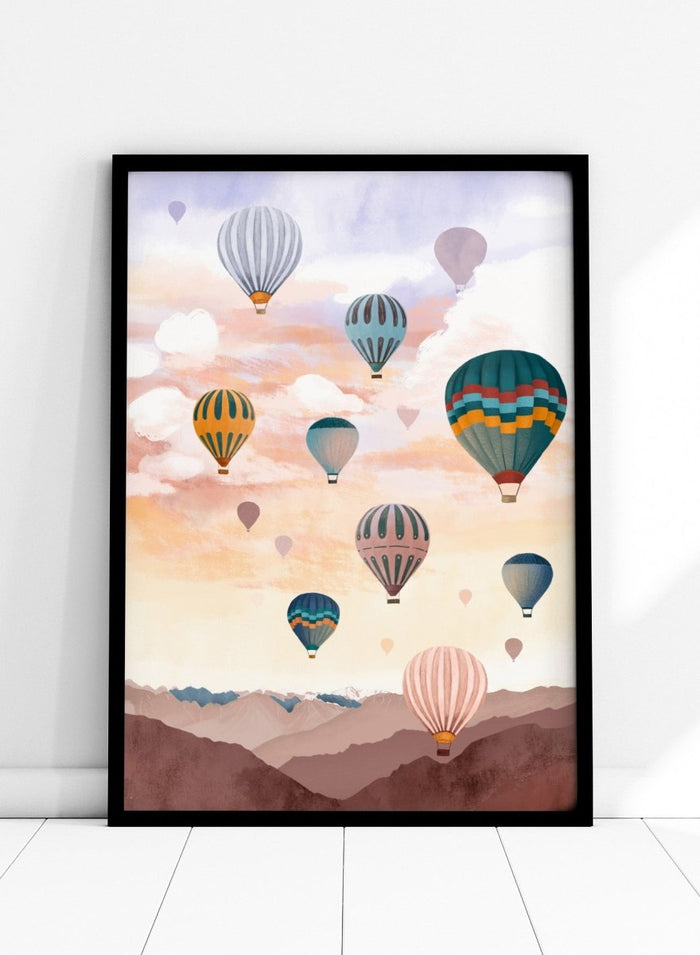 Goed Blauw - Air Balloons Sky Art Print