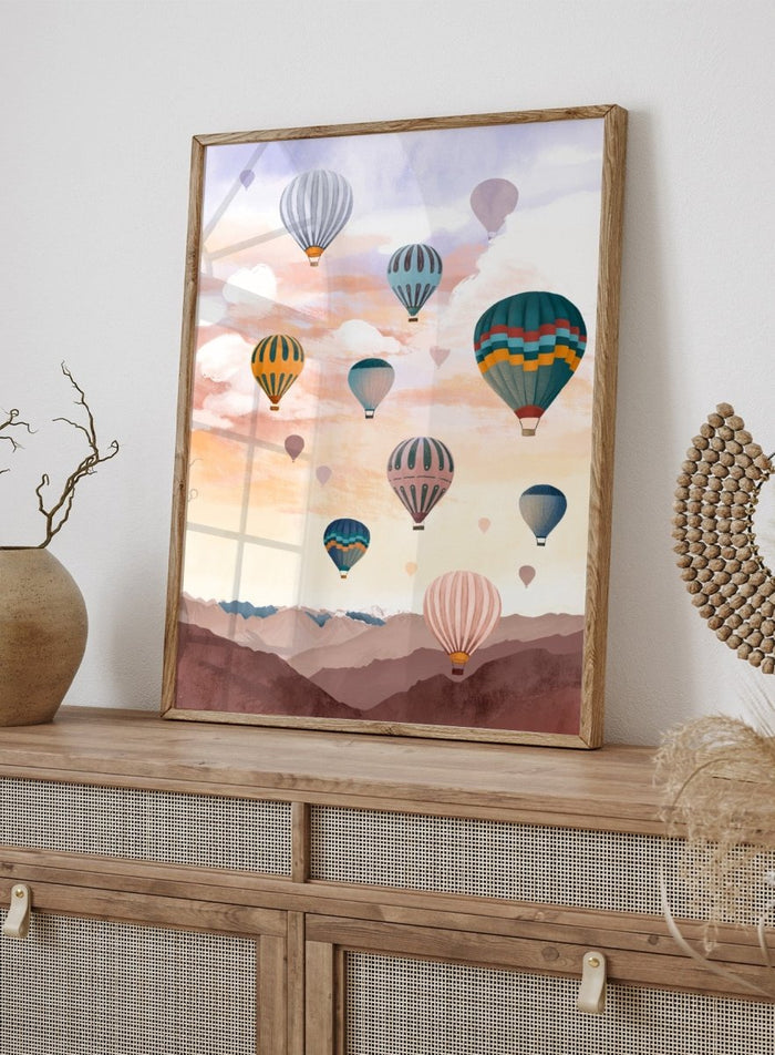 Goed Blauw - Air Balloons Sky Art Print