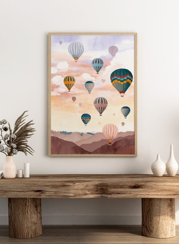 Goed Blauw - Air Balloons Sky Art Print