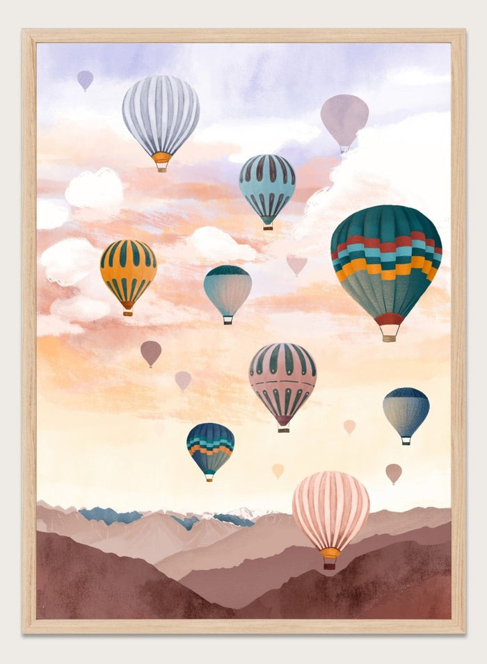 Goed Blauw - Air Balloons Sky Art Print