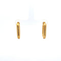 Gold Plated Oval Hoop Earrings