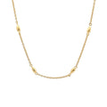 Gold Plated Station Chain Necklace