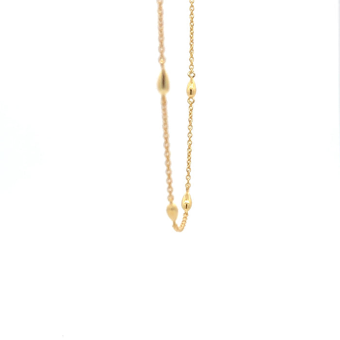 Gold Plated Station Chain Necklace