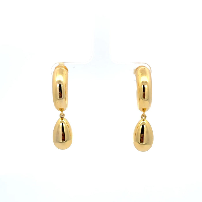 Gold Plated Teardrop Drop Earrings