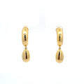 Gold Plated Teardrop Drop Earrings