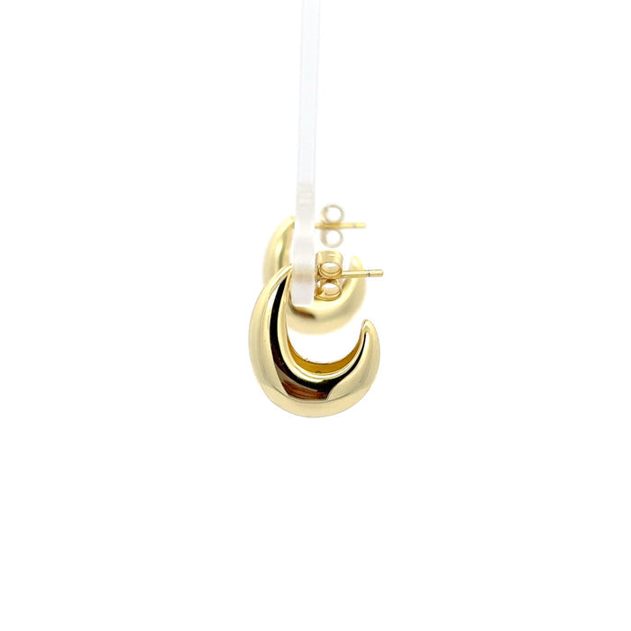 Gold Plated Teardrop Hoop Earrings