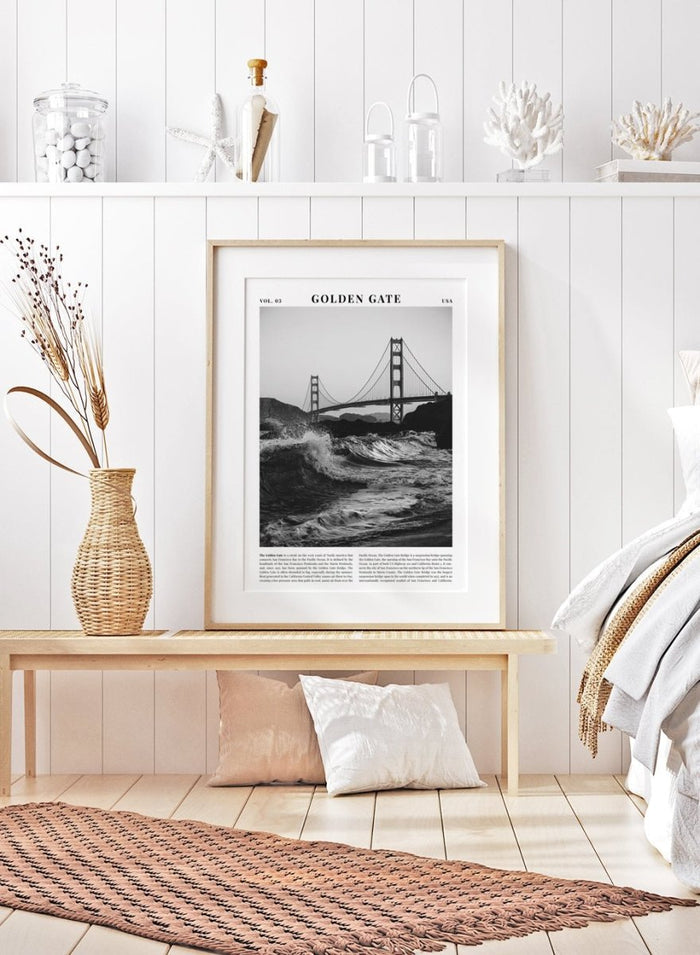 Golden Gate Bridge Black and White City Art Print_Sugar & Canvas_Sugar & Canvas