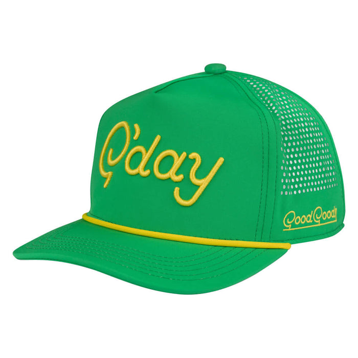 GoodGood Golf G'day Rope Golf Cap Green/Yellow - SU26 Men